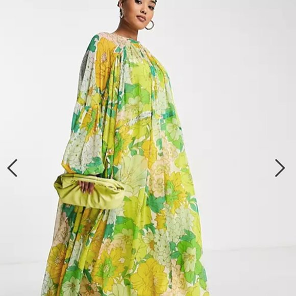 ISO In search of - ASOS Curve maxi dress retro floral print in 24 or 26 - Picture 1 of 1
